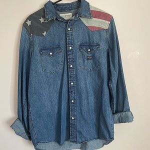 Ralph Lauren American flag Denim Button up